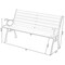 Gardenised Wooden Outdoor Park Patio Garden Yard Bench with Designed Steel Armrest and Legs QI003712 - alternate 7